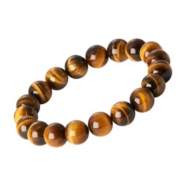 Cosysparks Tiger's Eye Bracelet, Tiger Eye Bracelet, Natural Stone Bracelet for Men, 10 mm, Tiger Eye Stone Bracelet, Gift, Stone