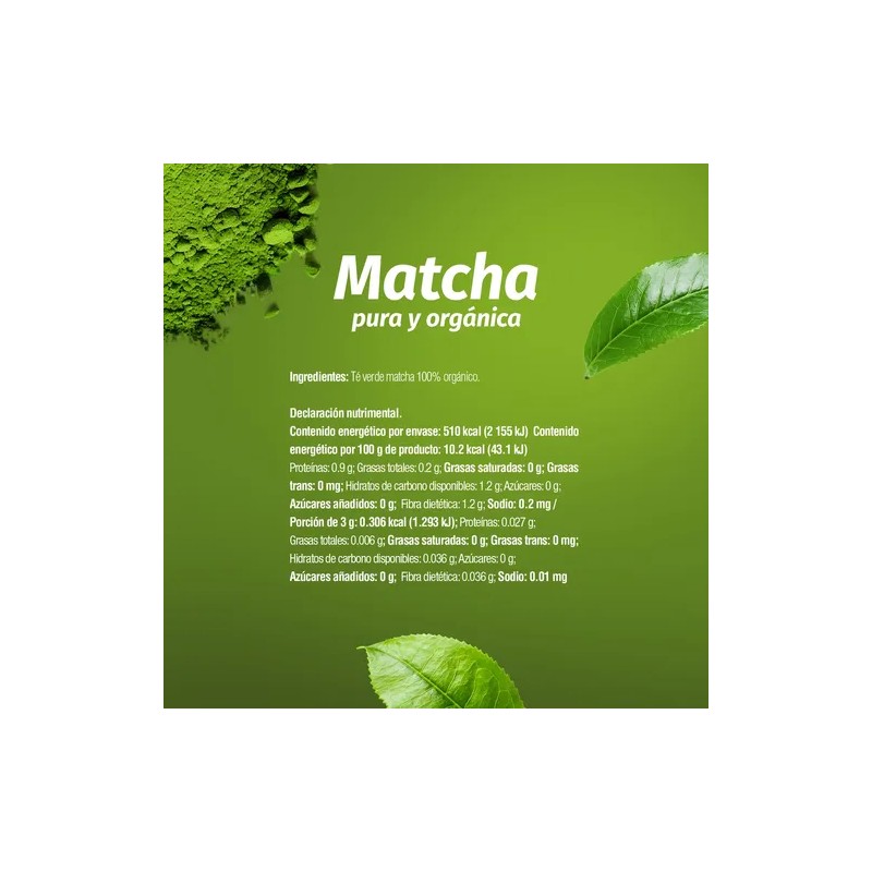 Fríos Natura Matcha Pura, Origen Japonés 100% Orgánico 150g