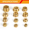 Brass Reducer, 3/8 Inch Male Thread x 1/8 Inch Female
