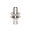 Beduan 1/2" Hose Barb Thru-Bulk Bulkhead Straight Hex Union Stainless