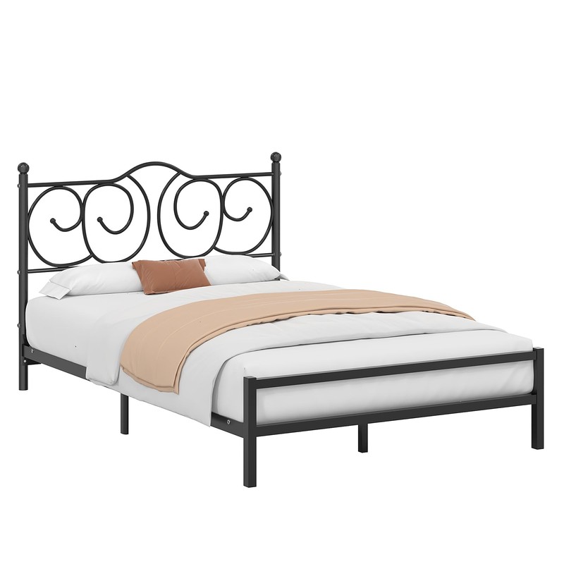 VECELO Metal Full Size Headboard, Heavy Duty Curved Headboard Only