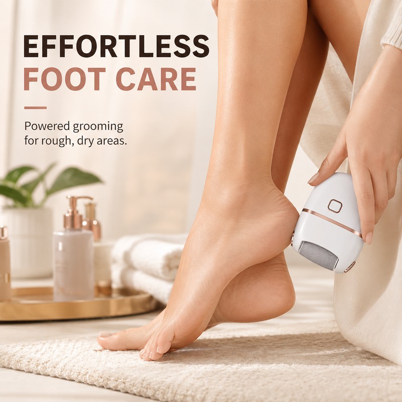 Electric Foot File for Callus Care – Rechargeable Dual-Roller Dead