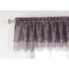 Stylemaster Renaissance Home Fashion Reese Embroidered Sheer Layered Scalloped Valance,