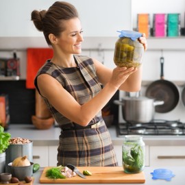 Orblue Silicone Stretch Lids, 6-Pack Small, 2.6 Inches (stretches to 3.5 inches)