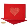 Papyrus Blank Valentines Day Card (Embroidered Heart)