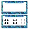 Faux Abalone License Plate Frame Abstract Blue License Plate Frames