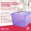 Life Story 6-Pack Stackable Plastic Storage Bins w/Handles & Snapping