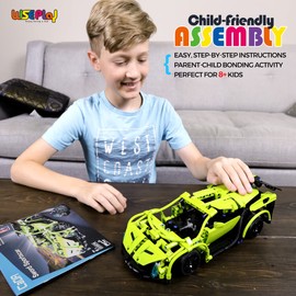 WISEPLAY Stem Building Toys for Boys Age 8-12 - 453PCS Stem Remote Control Car Building Kit for Kids & Adult - Model Car Kits to Build for Kids 9-12 - Great Remote Control Toy Gift for Your Kids