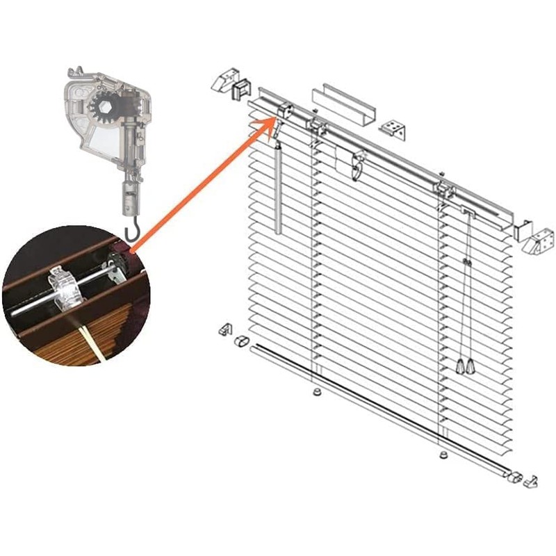 6pcs Wand Tilter for 2" Blinds Hexagon Shaped Gear Hook