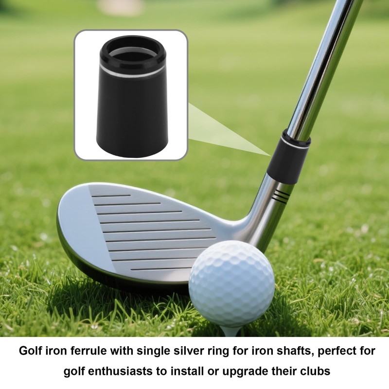 lasuroa 20pcs 370 Golf Tapered Ferrules, Black Golf Club Shaft
