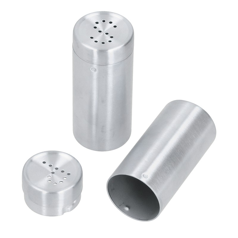 2pcs Spice Jar Stainless Steel Seasoning Bottle Salt and Pepper