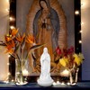 Wonderjune Our Lady of Lourdes Statue Figurine 8'' Bright Ivory