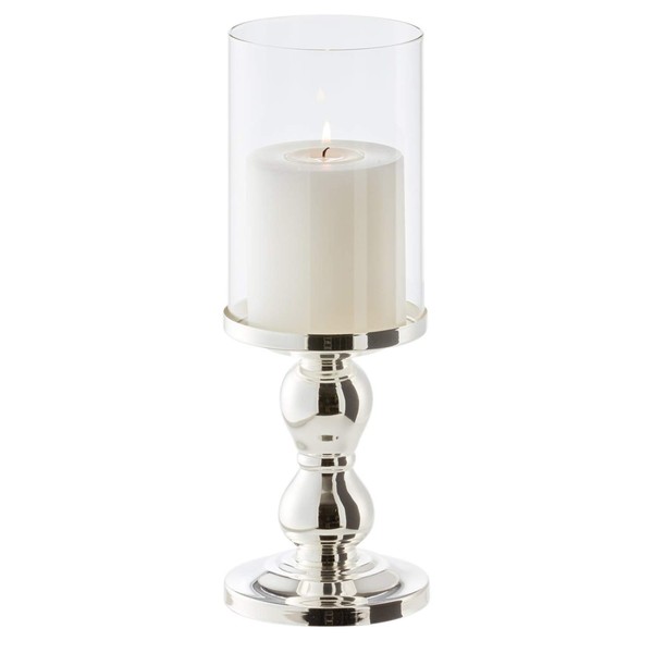 EDZARD Candlestick/windlight Mascha, height 11,0 in, silver plated, tarnish protected,