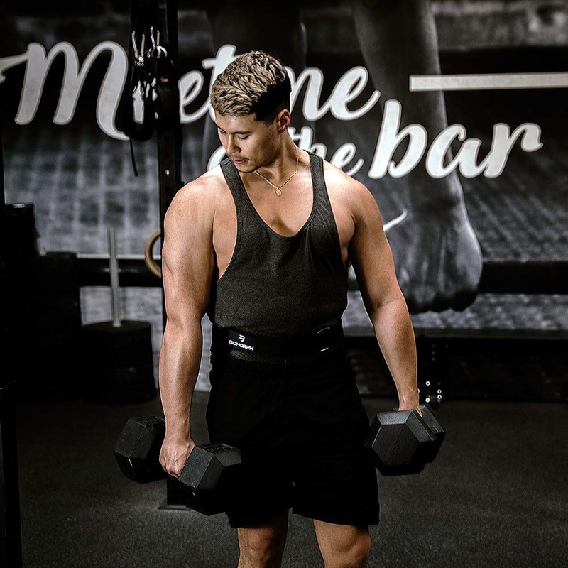 BIOMORPH Neoprene Weight Lifting Belt for Strength Training, Powerlifting, Bodybuilding,