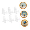 Operitacx 6pcs clear display stand ornament display stand coin holders