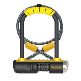 ONGUARD Bulldog Combination U-Lock Cable Combo, Black/Yellow