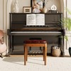 MODERION Vanity Bench with Upholstered, Modern Luxury Wood Stool,Ottoman Shoe