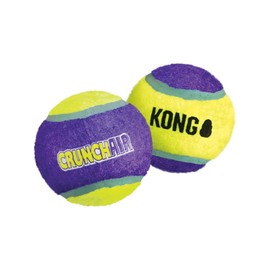 KONG - CrunchAir Balls - Dog Fetch Toy, Crunch Tennis Balls, Gentle on Teeth - for Medium Dogs (3 Pack)