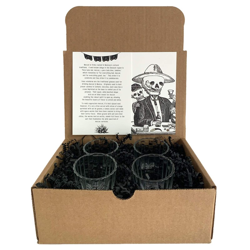 Vaso Veladora Mezcal Glasses from Mexico (Pack of 4)