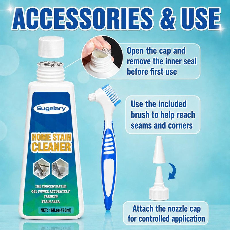 Mold Stain Cleaner Gel for Washing Machine, Shower, Tile &