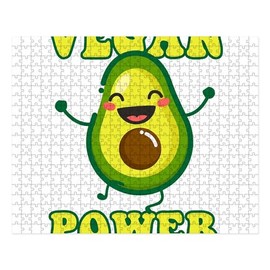 CafePress Vegan Power Avocado Veganism Veggie A Large Puzzle, 500 pcs.