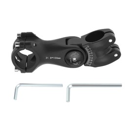 ECSiNG 1-1/8 Inch 28.6 mm Bicycle Adjustable 0±60° Aluminium Ahead Stem 1-1/4 Inch 31.8 mm Handlebar Clamp Bicycle Stem Extension for Mountain Bike Road Bike