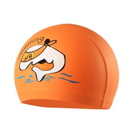 KXF Kids Swimming Cap Waterproof Swimming Hats Bathing Cap Ear Protection Elastic Swimming Cap for Children Kids Boys Girls Age 6-10 with Cartoon Pattern