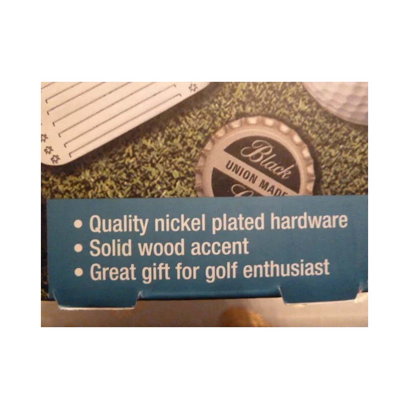 brookstone NIB BROOKSTONE golf club bottle opener