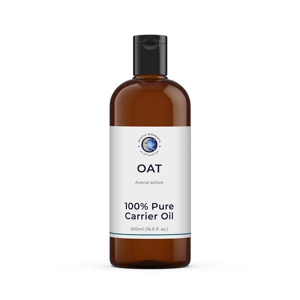 Mystic Moments | Haferträgeröl 500 ml - reines & natürliches Öl perfekt für Haare, Gesicht, Nägel, Aromatherapie, Massage und Ölverdünnung Veganer GVO frei