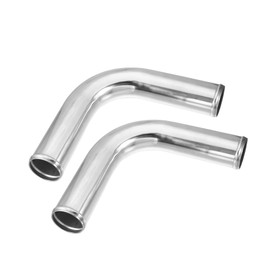 REPAIROCK OD 2.50" 63mm Leg Length 6" 152mm Car Aluminum Alloy Tube Intercooler Pipe 90 Degree Bend Elbow Air Intake Joiners Tubing - Pack of 2 Auto Replacement Parts