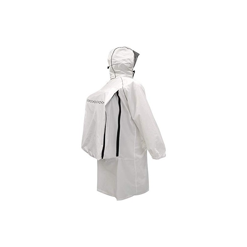 Koshin GK-218 H0236AV Rubber Raincoat White SS Hood Detachable Giant