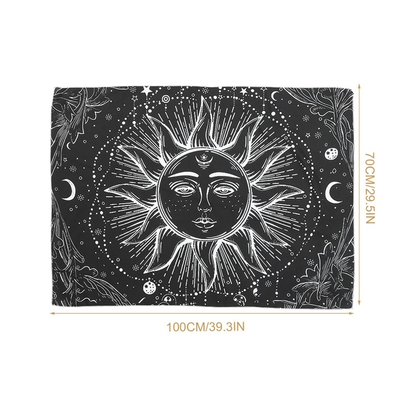 GRIRIW Black White Sun Tapestry Wall Hanging Boho Decor for