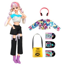 Takara Tomy Licca Takara Tomy "Licca #Neon Butterfly" Dress-up Doll, Pretend Play, Toy, Ages 3 and Up, Passed Toy Safety Standards, ST Mark Certified