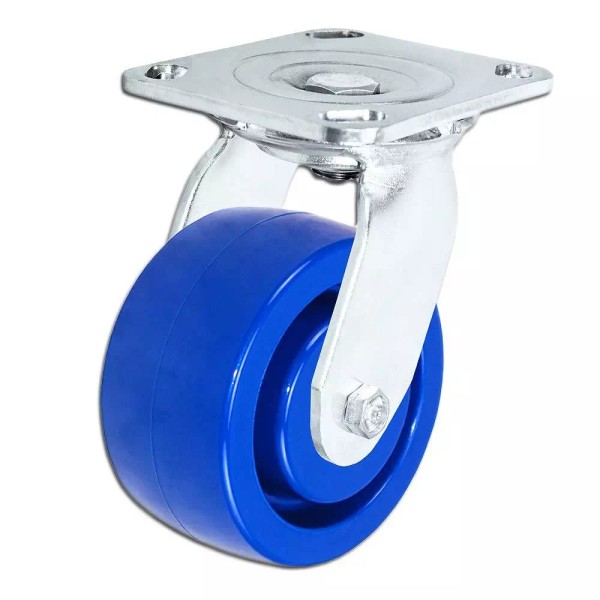 CasterHQ- 5" x 2" Stainless Steel Swivel Caster - Blue
