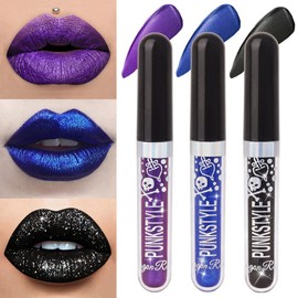 AMY'S DIARY 3Pcs Lipstick Matte Lipstick Lipgloss Lip Color Set for Women, labiales mate 24h originales matte larga duracion Hydrating Lipstick Lip Stain Lip Tint Long Lasting Waterproof (04)