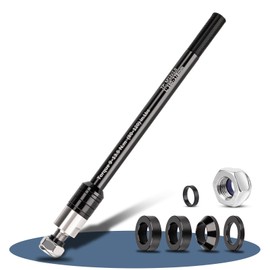WingFly Thru Axle with Bicycle Axle Adapter, M12 160-178 mm Thru Axle Adapter, Adjustable Shaft Length, Thru Axle Compatible with Most Bicycle Trailer Couplings (M12 x 1.0)
