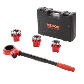 VEVOR Ratchet Pipe Threader Kit, 1/4" NPT - 1-1/4" NPT Manual Ratcheting Pipe Threader, Portable Pipe Threading Tool Set with 6PCS NPT Dies, Storage Case for Galvanized Aluminum Iron Copper Pipes:_3