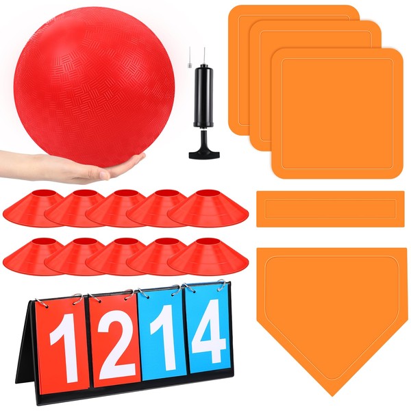 Jenaai Jenaai 18 Pcs Sports Kickball Set Includes Playground Ball