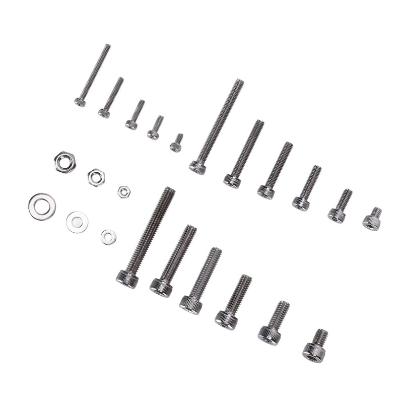 1080Pcs/Set M2 M3 M4 Screw Nut Gasket Kit Stainless Steel