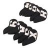 10pcs set PU Waterproof Golf Club Iron Cover Fine Sewing