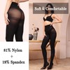 WAKUNA 2 Pairs Pantyhose Opaque Tights 40D Resistant Control Top（Black,Small