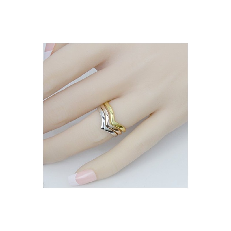 Metal Factory Sz 6 Sterling Silver 925 Chevron Stackable Ring