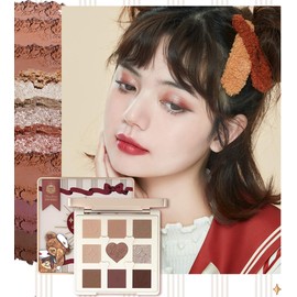 Flower Knows LoveBear 9 Color Eyeshadow Palette, Hazelnut Cocoa, 1 Piece