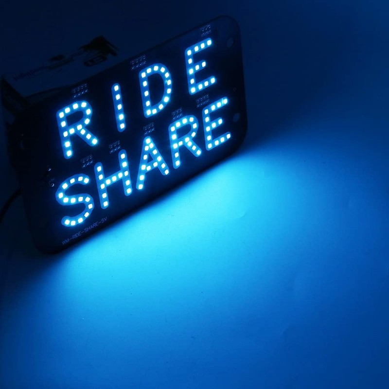YSY LED Car Window Accessory Sign RIDESHARE for Ride Share