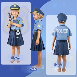 Breevo Girls Police Costume Police Costumes for Girls Police Costume for Girls 4-6