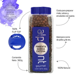 ALPONT GOURMET Pimienta Gorda Entera, 360 g