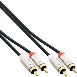 InLine® Slim Audio Cable 2x RCA ST/ST, Stereo, 2 m