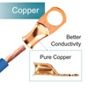 10PCS Battery Cable Ends, 4 Gauge Wire Connectors 3/8 Copper