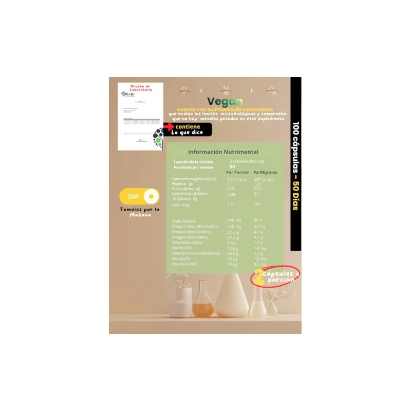 Omegas Veganos | Vegan - con Omega 3, 6 y