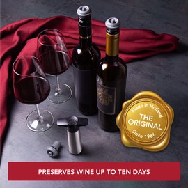 【正規輸入品】vacu vin バキュバン V-20 ステンレス(ストッパー2個付き) シルバー